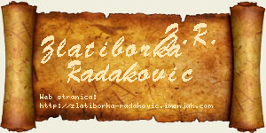 Zlatiborka Radaković vizit kartica